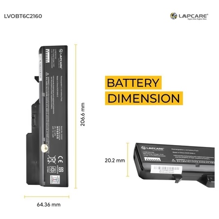 Lapcare 6-Cell 4000 mAh 11.1V Laptop Battery Designed for Lenovo G460 6C (LVOBT6C2160)