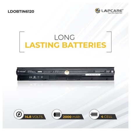 Lapcare 4-Cell 2000 mAh 14.8V Laptop Battery Designed for Dell 3451 4C 78V9D (LDOBTIN6120) 4 Lapcare 4-Cell 2000 mAh 14.8V Laptop Battery Designed for Dell 3451 4C 78V9D (LDOBTIN6120)