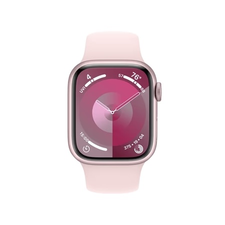 Apple Watch Series 9 GPS 41mm Pink Aluminium Case with Light Pink Sport Band - S/M 2 Apple Watch Series 9 GPS 41mm Pink Aluminium Case with Light Pink Sport Band - S/M