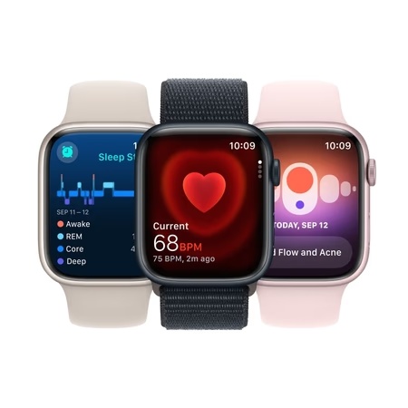 Apple Watch Series 9 GPS 41mm Pink Aluminium Case with Light Pink Sport Band - S/M 7 Apple Watch Series 9 GPS 41mm Pink Aluminium Case with Light Pink Sport Band - S/M