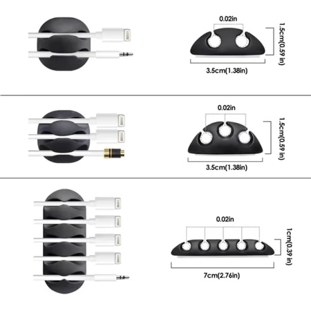LA' FORTE Self-adhesive cable holder (10 Pcs Pack)