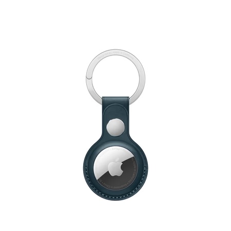 Apple AirTag Leather Key Ring (Crafted With Finest French Leather, MHJ23ZM/A, Baltic Blue)