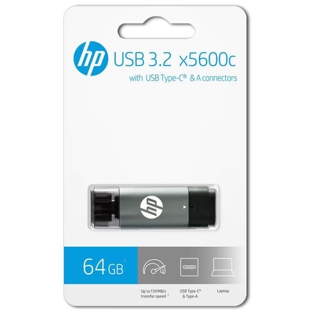 HP x5600c 64 GB USB 3.2 Flash Drives with Type-C adaptor