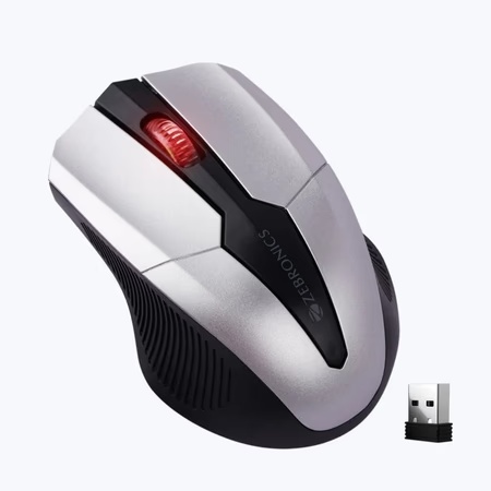 Zebronics Zeb-Race 2.4Ghz Wireless Optical Mouse (Black & Grey)