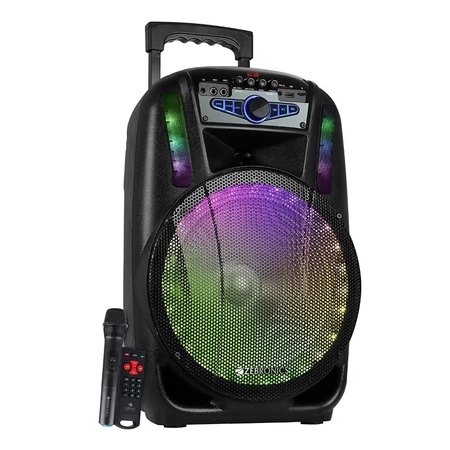Zebronics TRX212L Trolley Speaker with Bluetooth, USB, Micro SD Card, FM, AUX, Mic Input x 2 Connectivity