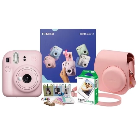 Fujifilm Mini 12 Delight Instant Camera with Kit, Pink