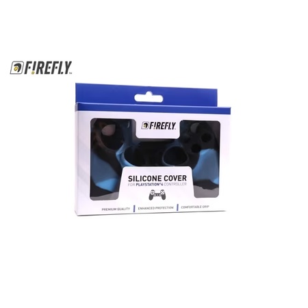 Firefly Silicone Cover for PS4 Controller, Cobalt Marble