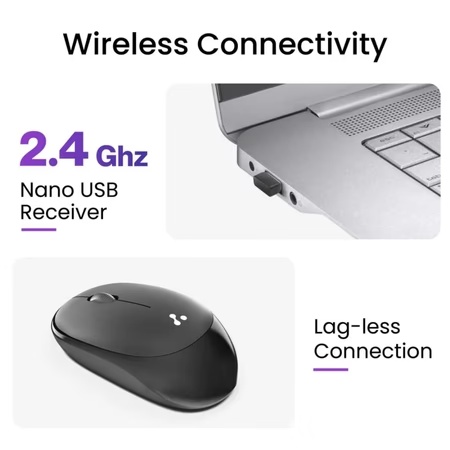 Ambrane SliQ-2 Wireless Mouse, Black