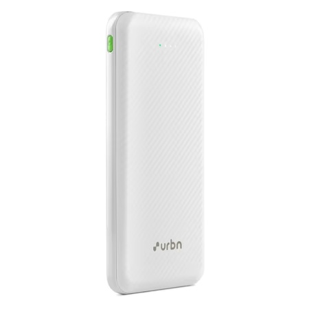 Urbn UPR103 10000 mAh Power Bank, White