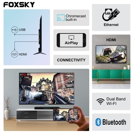 Foxsky 190.5 cm (75 inch) 4K Ultra HD LED Smart Google TV with Dolby Audio, HDR10, 75FSGOOGLE QLED TV 2024 2 Foxsky 190.5 cm (75 inch) 4K Ultra HD LED Smart Google TV with Dolby Audio, HDR10, 75FSGOOGLE QLED TV 2024