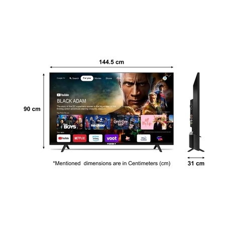 Foxsky 190.5 cm (75 inch) 4K Ultra HD LED Smart Google TV with Dolby Audio, HDR10, 75FSGOOGLE QLED TV 2024 4 Foxsky 190.5 cm (75 inch) 4K Ultra HD LED Smart Google TV with Dolby Audio, HDR10, 75FSGOOGLE QLED TV 2024