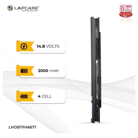 Lapcare 4-Cell 2000 mAh 14.8V Laptop Battery Designed for HP 255, 255-G6, 250, 250-G6 (LHOBTPA6671) 4 Lapcare 4-Cell 2000 mAh 14.8V Laptop Battery Designed for HP 255, 255-G6, 250, 250-G6 (LHOBTPA6671)