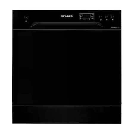 Faber 8 Place Settings Countertop Dishwasher with 360 Degree Wash Technology and 6 Wash Programs, FFSD 6PR 8S Ace Black