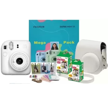 Fujifilm Mini 12 Mega Instant Camera with Kit, White