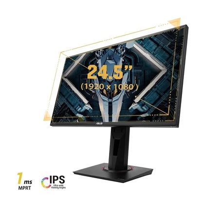 Asus VG259QR 62.23 cm (24.5 inch) with IPS Panel Technology, 1920 x 1080 Resolution, Built-in speaker, Refresh Rate 165 Hz, Response Time 1 ms, Black Monitor