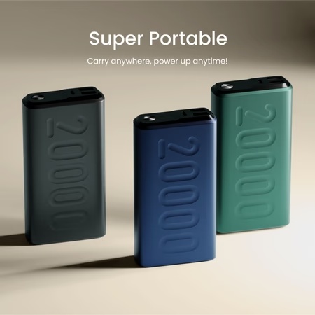 Ambrane Stylo 20K Fast Charging Power Bank, Green 8 Ambrane Stylo 20K Fast Charging Power Bank, Green