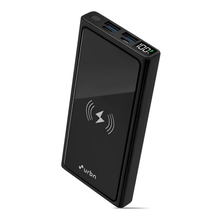Urbn UPR107 10000 mAh Wireless Power Bank, Black
