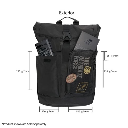 Asus VP4700 Premium Backpack for 43.18 cm (17 inch) TUF Gaming Laptop, Black
