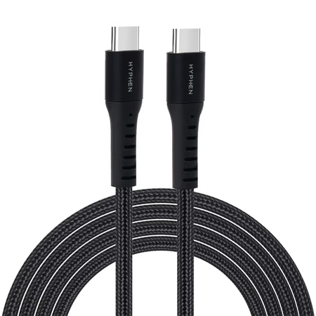 Hyphen 120 cm (1.2 m) 65 W Type-C to Type-C PD Cable Black