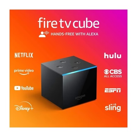 Amazon Fire TV Cube, 4K Ultra HD, Hands-free Streaming Device with Alexa