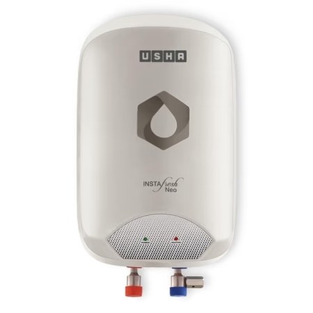 Usha Instafresh Neo 3 L Instant Water Geyser 3 kW, Copper Heating Element, Leak-Proof Tank, Rust-Proof Body, Thermal Cut-Off, White