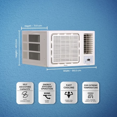 Daikin 1.5 Ton 3 Star Inverter Window AC, FRWKL50UV (Power Chill Operation, Self Diagnosis, Econo Mode, 2023 Launch) 4 Daikin 1.5 Ton 3 Star Inverter Window AC, FRWKL50UV (Power Chill Operation, Self Diagnosis, Econo Mode, 2023 Launch)