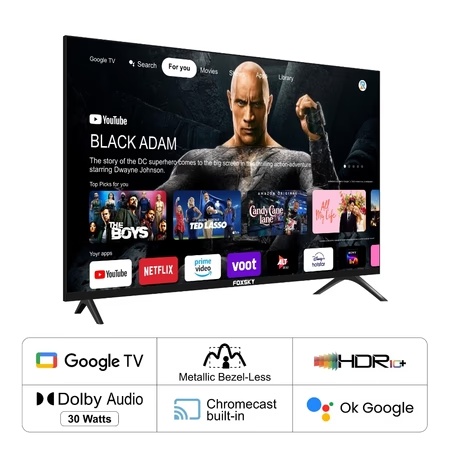 Foxsky 109.22 cm (43 inch) Full HD LED Smart Google TV with Dolby Audio, HDR10, 43FSGOOGLE QLED TV 2024 12 Foxsky 109.22 cm (43 inch) Full HD LED Smart Google TV with Dolby Audio, HDR10, 43FSGOOGLE QLED TV 2024