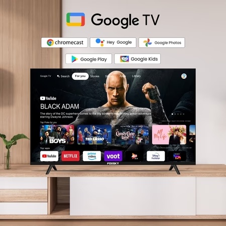 Foxsky 109.22 cm (43 inch) Full HD LED Smart Google TV with Dolby Audio, HDR10, 43FSGOOGLE QLED TV 2024 13 Foxsky 109.22 cm (43 inch) Full HD LED Smart Google TV with Dolby Audio, HDR10, 43FSGOOGLE QLED TV 2024