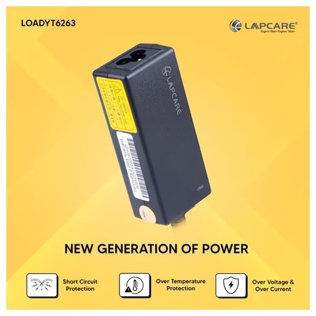 Lapcare LOADYT6263 Laptop Adapter Designed for Dell 19.5V 2.31A 45 Watt 3-Pin Flower without Power 4 Lapcare LOADYT6263 Laptop Adapter Designed for Dell 19.5V 2.31A 45 Watt 3-Pin Flower without Power