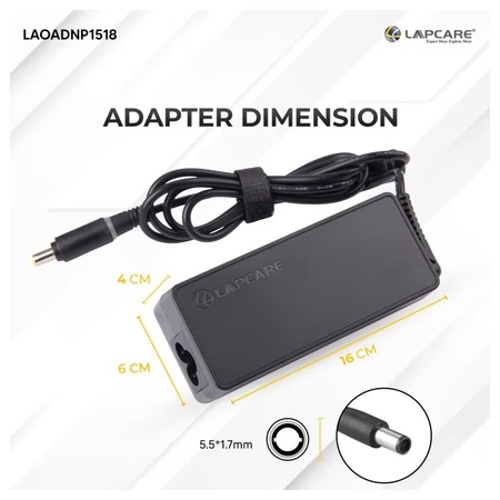 Lapcare LAOADNP1518 Laptop Adapter Designed for Acer 19.5V 3.42A 65 Watt with 5.5 x 1.7 mm Connector