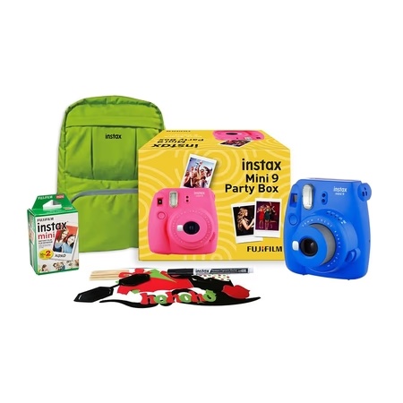 Fujifilm Instax Mini 9 Party box, Cobalt Blue Instant Camera