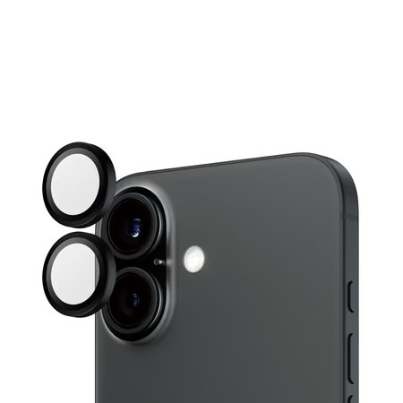 PanzerGlass Mobile Camera Lens Protector Compatible With iPhone 16 and 16 Plus, Black