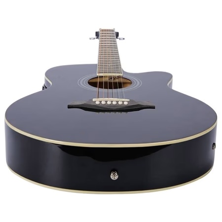 Gamma Audio QD-H40Q-BB Acoustic Guitar, Black