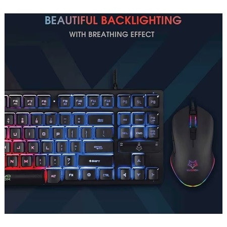 Amkette EvoFox X-Team Wired Gaming Keyboard with Mouse Combo