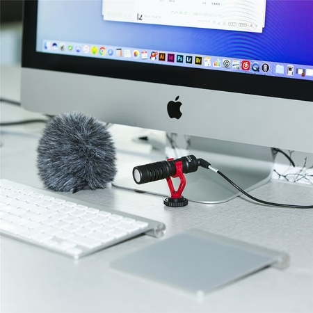 Boya BY-MM1 Cardioid Microphone for Video Shoot, Black