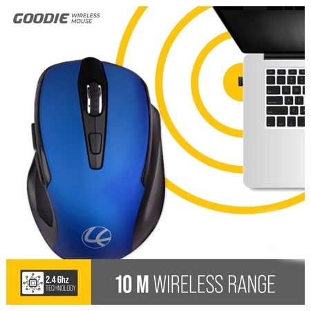 Lapcare Goodie Wireless Optical Mouse, Blue, LKWSBU6931