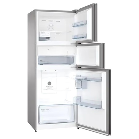 Bosch 332 litres 3 Star Frost Free Double Door Refrigerator, Smoky Steel CMC33K05NI