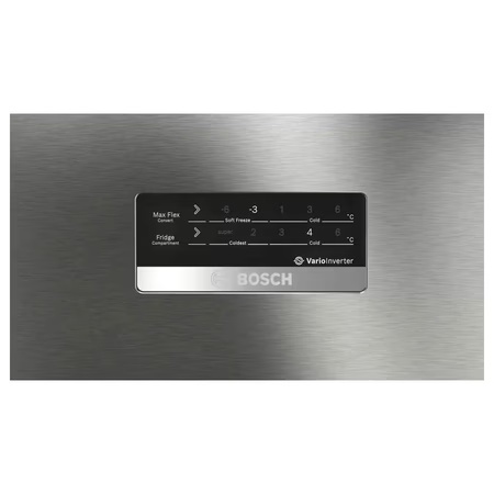 Bosch 332 litres 3 Star Frost Free Double Door Refrigerator, Smoky Steel CMC33K05NI