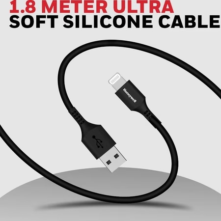 Honeywell 1.8 Meter MFi Certified Apple Lightning Cable, Black 3 Honeywell 1.8 Meter MFi Certified Apple Lightning Cable, Black