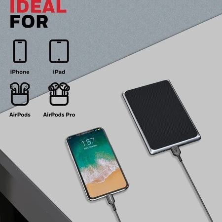 Honeywell 1.8 Meter MFi Certified Apple Lightning Cable, Black 5 Honeywell 1.8 Meter MFi Certified Apple Lightning Cable, Black