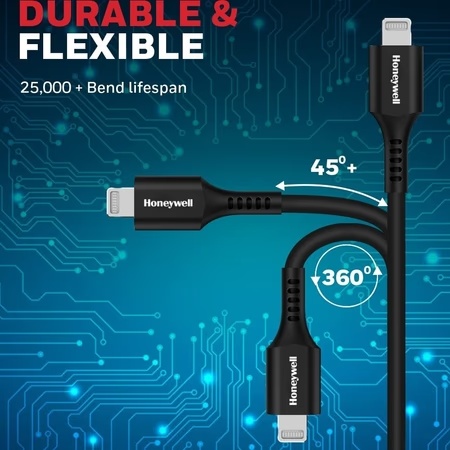 Honeywell 1.8 Meter MFi Certified Apple Lightning Cable, Black 7 Honeywell 1.8 Meter MFi Certified Apple Lightning Cable, Black