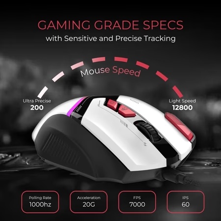 Evofox Blaze Wired Gaming Mouse, Black