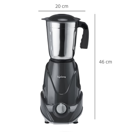 Lifelong Infinia 500W 3 Jars Mixer Grinder, Grey
