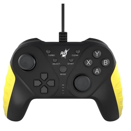 Redgear MS-150 Wired Gamepad with Dual Intensity Vibration Motor, Black & Yellow