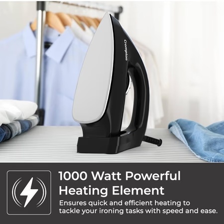 Crompton Desire Plus 1100 Watts, Dry 1.5 kg Heavy Weight Dry Iron, Black 5 Crompton Desire Plus 1100 Watts, Dry 1.5 kg Heavy Weight Dry Iron, Black