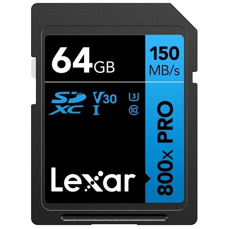 Lexar 64 GB SDHC/SDXC UHS-I 800x Pro Blue Memory Card