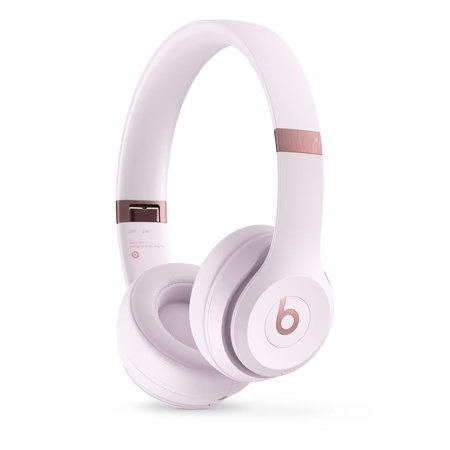 Beats Solo 4 On-Ear Wireless Headphones with upto 50 Hr battery, Spatial Audio with Dynamic head Tracking, Quick Charge(10 min = 5 Hr), Cloud Pink