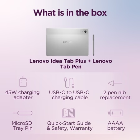 Lenovo Idea Tab Plus 30.73 cm (12.1 inch) WiFi Tablet with Pen, 256 GB, 12 GB RAM, Cloud Grey, ZAG70923IN 10 Lenovo Idea Tab Plus 30.73 cm (12.1 inch) WiFi Tablet with Pen, 256 GB, 12 GB RAM, Cloud Grey, ZAG70923IN