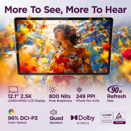 Lenovo Idea Tab Plus 30.73 cm (12.1 inch) WiFi Tablet with Pen, 256 GB, 12 GB RAM, Cloud Grey, ZAG70923IN 3 Lenovo Idea Tab Plus 30.73 cm (12.1 inch) WiFi Tablet with Pen, 256 GB, 12 GB RAM, Cloud Grey, ZAG70923IN