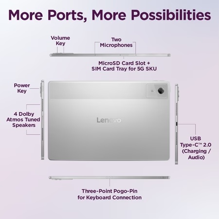 Lenovo Idea Tab Plus 30.73 cm (12.1 inch) WiFi Tablet with Pen, 256 GB, 12 GB RAM, Cloud Grey, ZAG70923IN 7 Lenovo Idea Tab Plus 30.73 cm (12.1 inch) WiFi Tablet with Pen, 256 GB, 12 GB RAM, Cloud Grey, ZAG70923IN